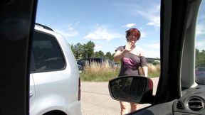 Cum in public - car park