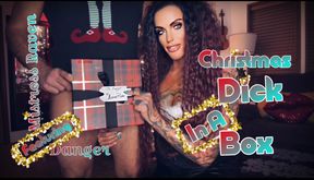CHRISTMAS DICK IN A BOX - MistressRavenFD feeds you a special cock for Christmas as She gives you Gay JOI and humiliates you for being a cum guzzling