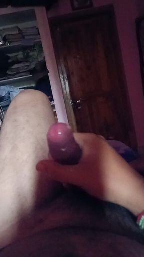 Solo guy Masturbating in bed room