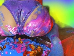 Big ass sexy latina in lingerie fingers pussy pov style