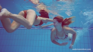 Marusia and Melisa Darkova underwater lesbos