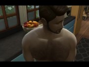 DADDY trains New BOY and fucks him all over the house - DIRTY TALK - SIMS 4