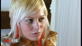 Flora: Horny Little with Big Tits Flora Removing Clothes on the Bed