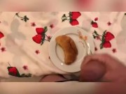 Cornetto farcito con calda sborra