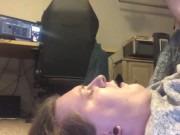 Busting a load in my face