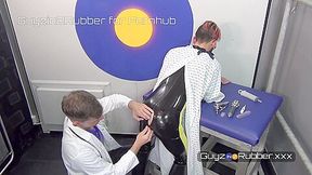 Hot Guy In Rubber Asks His Doctor To Stretch His Arse And Fuck Him Before He Goes To A Fetish Party