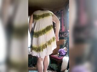 Daphne teases and changes pants previous to putting on her spacey tights