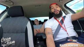pawg uber passenger gracie lets majiik montana creampie her pussy