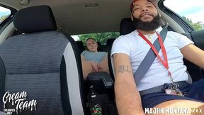 pawg uber passenger gracie lets majiik montana creampie her pussy