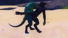 Furry Kitty And The Alien Dragon