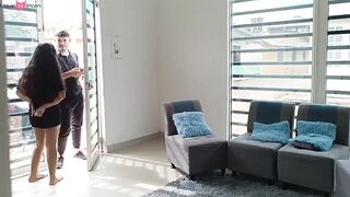Landlord demanded a rent, but the latina babe found another option instead of money