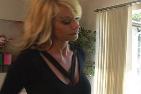 MILF Kat Kleevage fucking in the couch with her big tits