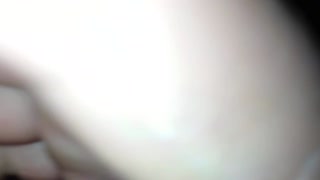 Massive cream pie from tiny asian pussy, covers fat white cock