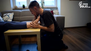 Foot healer curing her feet (foot worship, POV feet, sexy soles, long toes, toe sucking, soles lick)