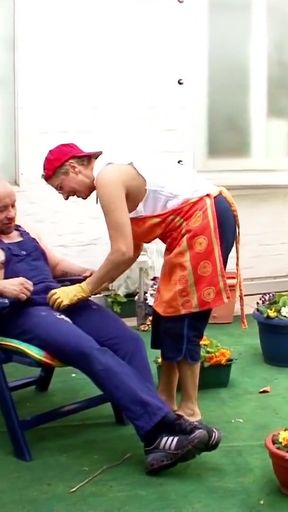 Memorable moment from &quot;German Grandma with Huge Boobs Seduced to Fuck in her Garden&quot;