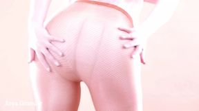 Shiny Oily Pantyhose Teasing and Masturbating