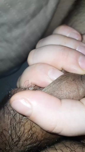 Step mom flipped step son dick on her hands