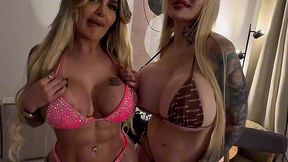 Sabrina Sabrok & Nikki Bimbo Doll in Hardcore Titty Fuck & Face Fuck Action