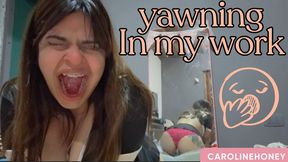 yawning at work