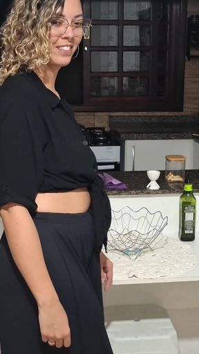 Asking his stepmother for help so he can cum.   Clip 1