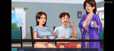 Summertime saga5.  I fucked my stepsister while she is taking bath .