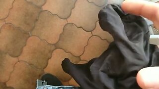 Sister-in-Law`s Pantyhose: Delicious Cum Inside for Legs!