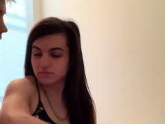 Busty brunette from dildo ohmibod masturbating on webcam