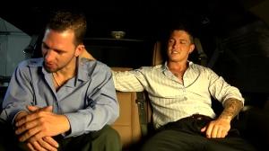 Str8togay.com: Piercing James Hamilton beside Sebastian Young sucking dick