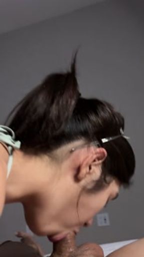 18yo Asian Teen w/ No Gag Reflex Gives The Best Deepthroat Ever