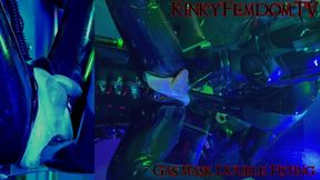 Gas Mask Double Anal Fisting Birds Eye ft Mistress Lunatika Slave Maz Morbid @mazmorbidfetish #femdom #latex #fisting