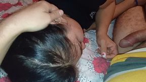 stepfather comes to fuck me in the mouth and i sit obediently and swallow the cum