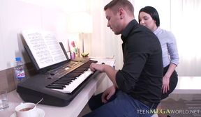 Erica gets her pussy plowed by her piano teacher