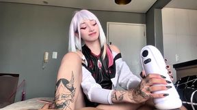 Lucy Cyberpunk Endrunners Feet Licking &amp; Femdom Sex Toy