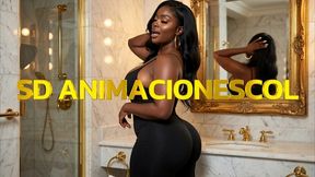beautiful curvy black barber woman fucks one of her partners without mercy - interracial sex - porn in spanish - audio in spanish - ai porn