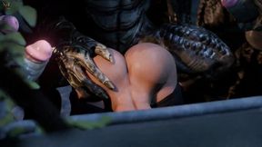 Yoruichi Shihouin (Bleach) Fucked by Bizzare 3D Monsters (Bleach Porn)