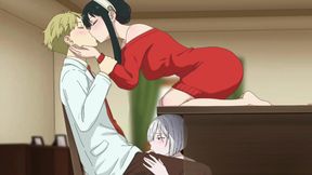 Fiona x Loid x Yor Threesome Sex At Work ( UNCENSORED )