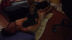 Tattooed Goth - Cbt and Trampling with Huge Boot