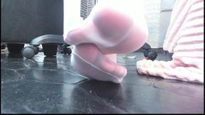 White Stockis and Red Pain Toes