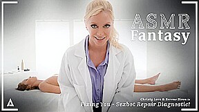 ASMR Fantasy - Hyper Real Sexbot Christy Love SQUIRTS All Over Lesbian Technician Serene Siren