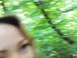 German Tinder Date Nele Screw and Smartphone Porn in Forest