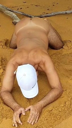 Ladysilva Compilation on Naked Beach Showing off Her Tanned Ass with Sexy Mark