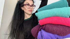 Six sweaters try on