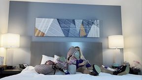 Sexy Crossdresser Using Vibrator on Trans Woman