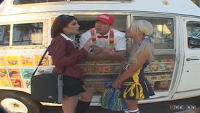 Cheerleaders getting fucked in the van