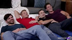 All Hunks Sleepover Turns to BB Orgy!