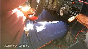 Hot driver masturbating while driving.