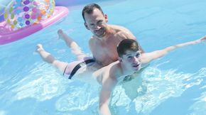 Stepdad Teach His Stepson More Then Just The Swimming!