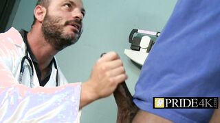 Doc examines insatiable Homosexuals with his long, dark rod -Royal Black & Wood