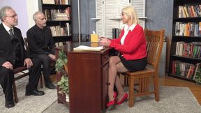 Mature LadyBoss Strips Naked! Fired Workers confront Ms Addyson James - WMV 1080