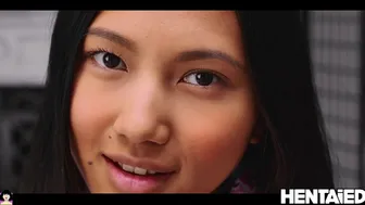 Explicit Solo Masturbation with May Thai Featuring Anime-Style Ahegao and Creampie Climax